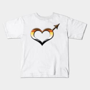 Heart-Shaped Gay Bear Pride Male Gender Symbol Kids T-Shirt